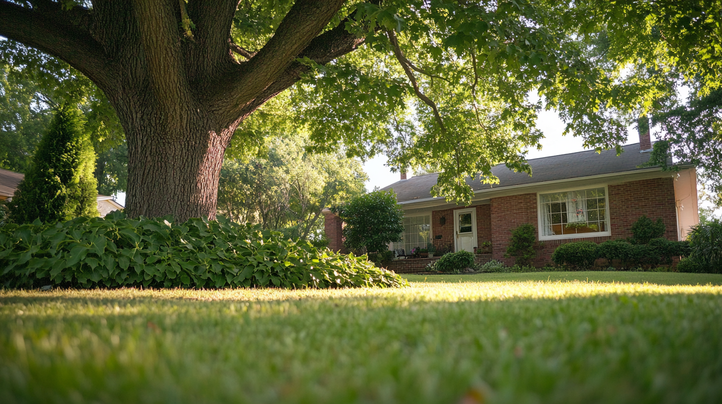 Low Image Tree In Front Yard